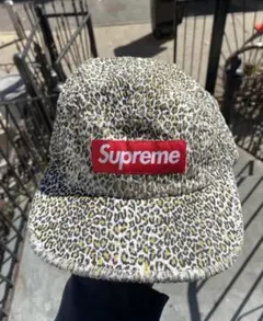 Supreme レオパード柄コーデュロイ キャンプハット
