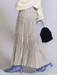 BEAUTY&YOUTHUNITEDARROWS ランダムプリーツロングスカート