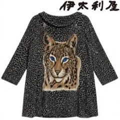 美品♡ 伊太利屋 ひんやり落ち感♡ オオヤマネコ ヒョウ柄 チュニックのサムネイル