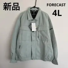 新品　FORECAST 作業着　ワークシャツ　ブルゾン　4L 大きいサイズ　黄緑
