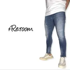 #Re:room｜ダメージリペアストレッチスキニーデニムMリルームwtwベイフロのサムネイル