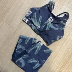 ALEXIA STAM×NERGY ヨガウェアセット 植物柄 ネイビー