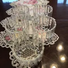 美品Hoyaガラス 2個クリスタルガラス　サラダ器