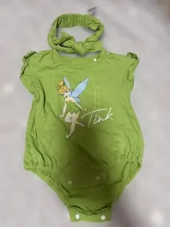 ティンカー・ベルロンパース 緑色 ヘアバンド付き