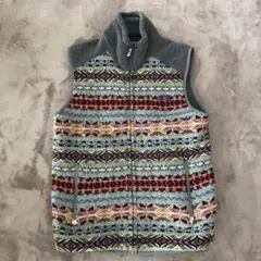 限定完売！ノースフェイスパープルレーベルニット×フリースベストM