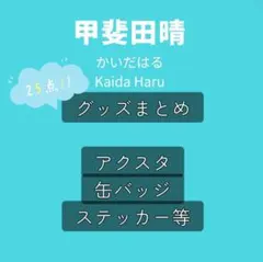 甲斐田晴 グッズ まとめ アクスタ 缶バッジ ステッカー にじさんじ ろふまお