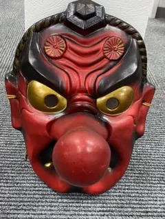 天狗面 鼻高面 伝統工芸品 壁掛け - メルカリ