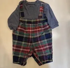 ブリーズ チェック柄カバーオール