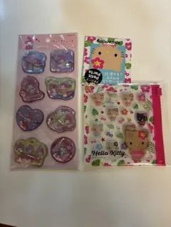 プチパーツ　日焼けキティ&ウォーターシール　マイメロ　正規品