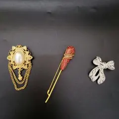 ♦レディースブローチ 3点セット