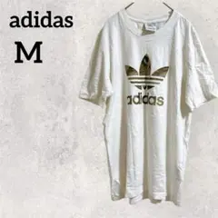 adidas (M) アディダス ロゴ Tシャツ ホワイト 白 カモフラ