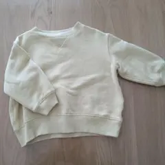 無印良品　綿　トレーナーイエロー 90