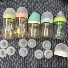 pigeon 哺乳瓶 5本セット 240ミリ　160ミリ　おまけ乳首10個