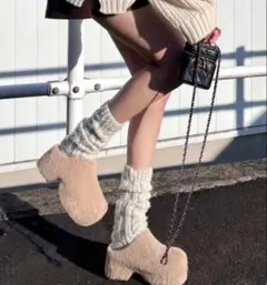 grl 厚底ボアサボサンダル