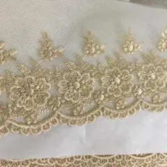 新品未使用★ケミカルレース　ベージュ