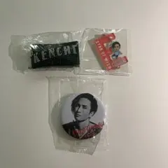 EXILE KENCHI 缶バッチ ラインストーンチャーム キーホルダー