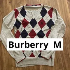 BURBERRY BLACK LABEL アーガイルニット M