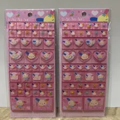 新品未開封　ウサハナ　タイルシール　ピンク２セット