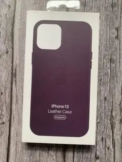 匿名発送iPhone 13 レザーケース　ダークチェリー純正のサムネイル