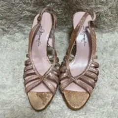긴자 카네 마츠 뮐 샌들 핑크 23 C