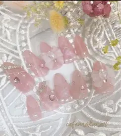 no61ネイルチップ チェック 魔法少女　ピンク セーラームーン 地雷系