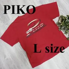 PIKO ピコ 90s ヴィンテージ 半袖Tシャツ うずまきロゴ 古着　赤 Lのサムネイル
