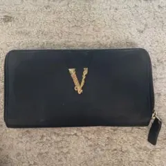 VERSACE ブラックレザー 長財布