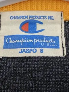 美品 Champion 90sヴィンテージトラックジャケット 黒/黄S 刺繍ロゴ
