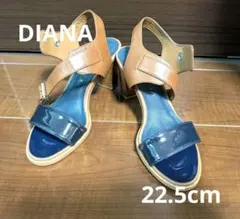 DIANA サンダル ブラウン ネイビー