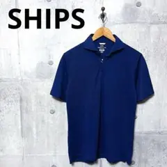 SHIPS シップス メンズ 化繊 ドライ ポロシャツ M ネイビーのサムネイル