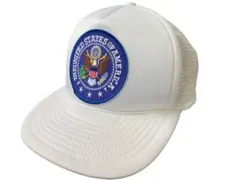 トラッカーキャップ Cap メッシュキャップ ホワイト アメリカン 古着