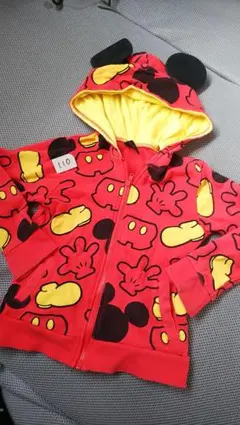 BABYDOLLベビードールディズニーコラボミッキー耳付きパーカー赤