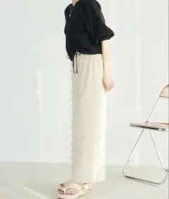 【最終値下げ】hinari ミニフリルスカート アイボリー Sのサムネイル