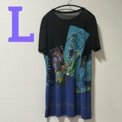 TOKUKO 1er Vol（トクコ・プルミエヴォル）シアーTシャツ黒×青Lのサムネイル
