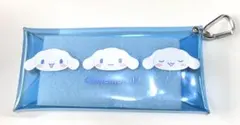 サンリオ　シナモロール　カラビナ付きクリアマルチケース