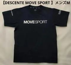6【DESCENTE MOVE SPORT 】メンズМ Tシャツ ネイビーのサムネイル