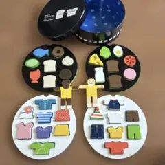 ワールドワイドキッズ　木製玩具　着せ替え　エデュトイ　ままごと　パズル　英語