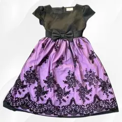 【140】マザウェイズ　フォーマルドレス紫×黒 発表会 結婚式