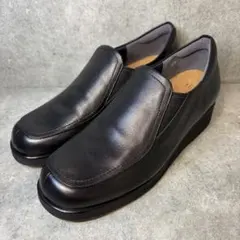 【未使用級】HPS レザーシューズ スリッポン コンフォート 本革 22.5