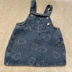 oot+bebe クマ柄デニムオーバーオール