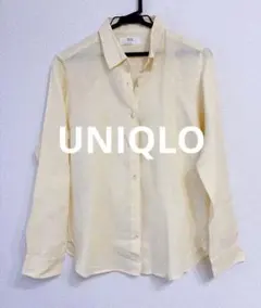 UNIQLO プレミアムリネンシャツ イエロー