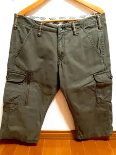 最終値下げ。Dickies オリーブグリーン カーゴショートパンツ　L