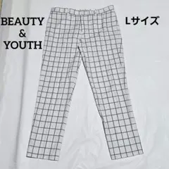 BEAUTY&YOUTH チェック柄 カジュアルパンツ Lサイズのサムネイル