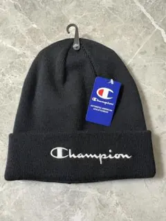 Champion ブラック ニット帽 ユニセックス