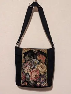 花柄織物レディースバック