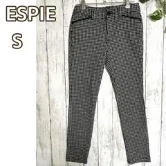 【ESPIE】エスピエ ギンガムチェック スキニーパンツ ブラック レディース