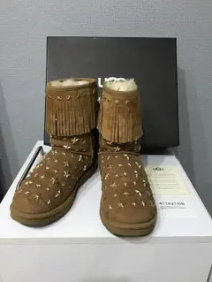 ジミーチュウ×アグ UGG スタースタッズ フリンジ ムートンブーツ
