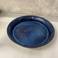 昭和レトロ 交阯窯造 陶器製 丸型 大型 水盤 フラワーベース 花器 花生け