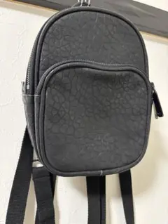 adidas ブラック クラックレザー風 バックパック　ミニリュック