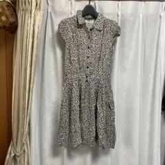 NATURAL BEAUTY BASIC 花柄 半袖ワンピースMナチュラルビュー